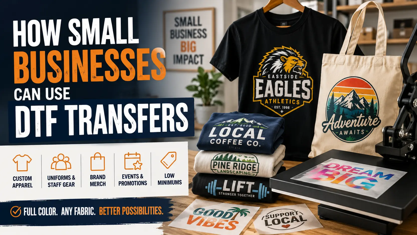 How Small Businesses Can Use DTF Transfers